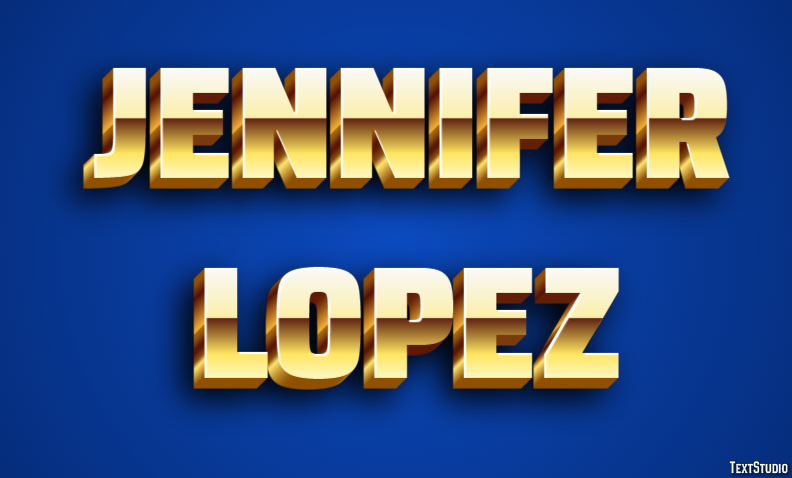 Jennifer Lopez Text Effect