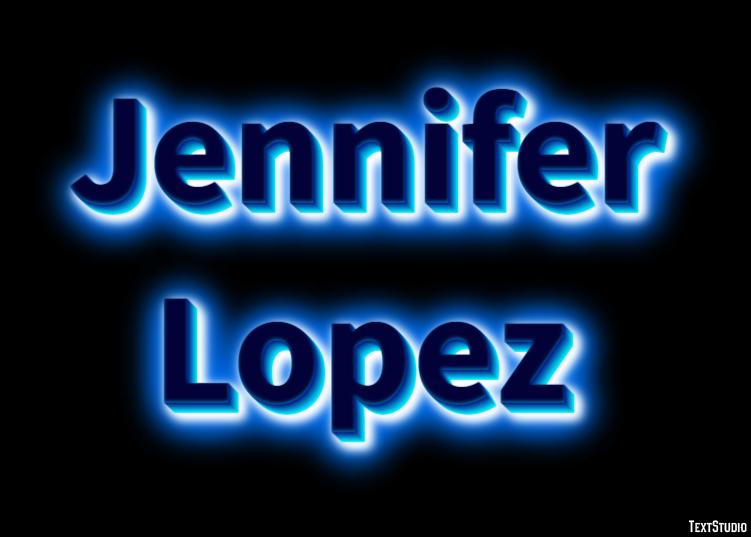 Jennifer Lopez Efeito de texto