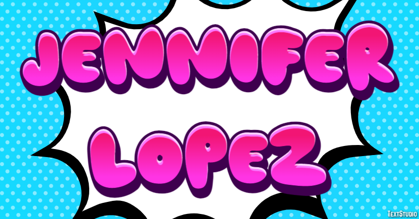 Jennifer Lopez Text Effect