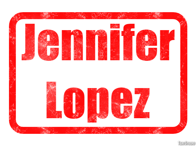 Jennifer Lopez Text Effect