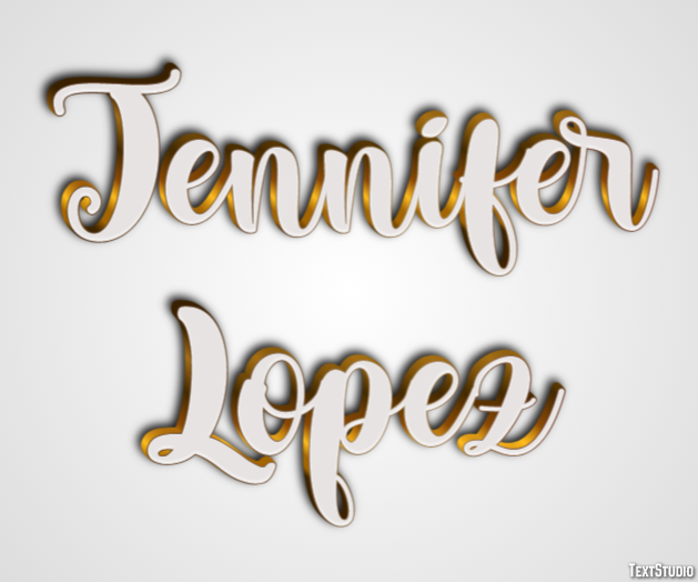 Jennifer Lopez Text Effect