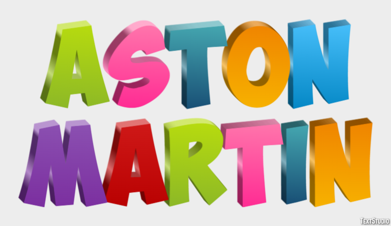 Aston Martin Effet de Texte