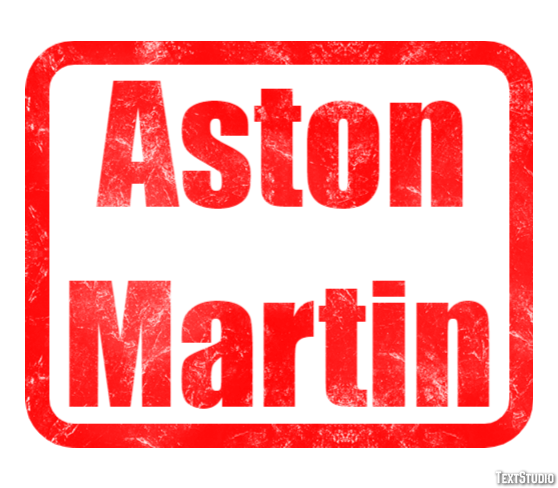 Aston Martin Texteffekt