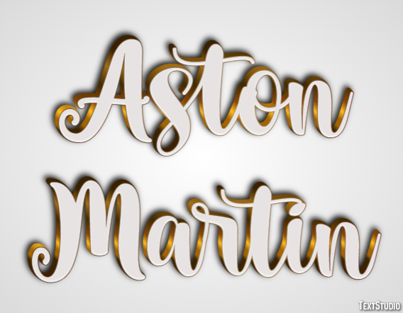 Aston Martin Texteffekt