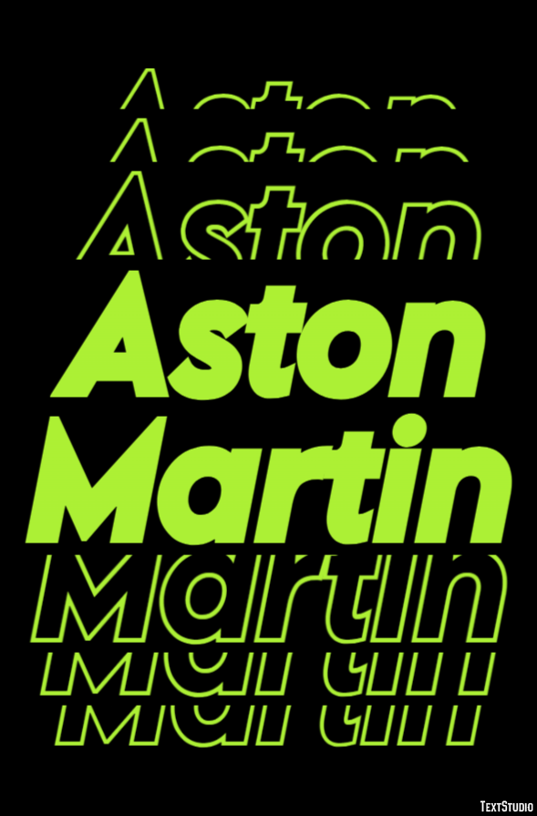 Aston Martin Texteffekt
