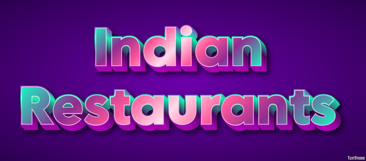 Indian Restaurants Effetto testo