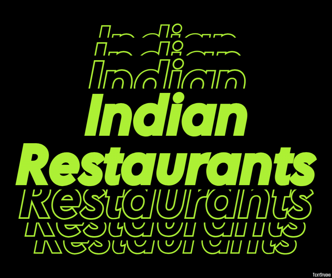 Indian Restaurants Effetto testo