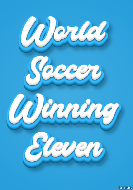World Soccer Winning Eleven Effetto testo
