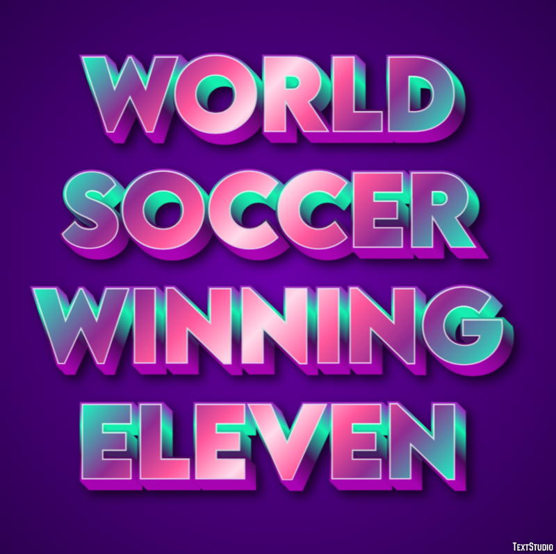 World Soccer Winning Eleven Effetto testo