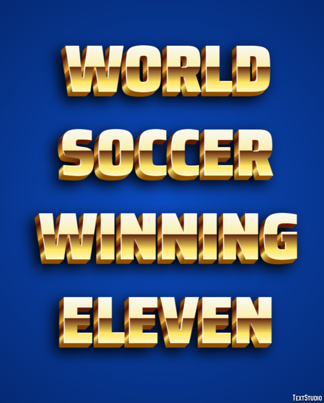 World Soccer Winning Eleven Efecto de Texto