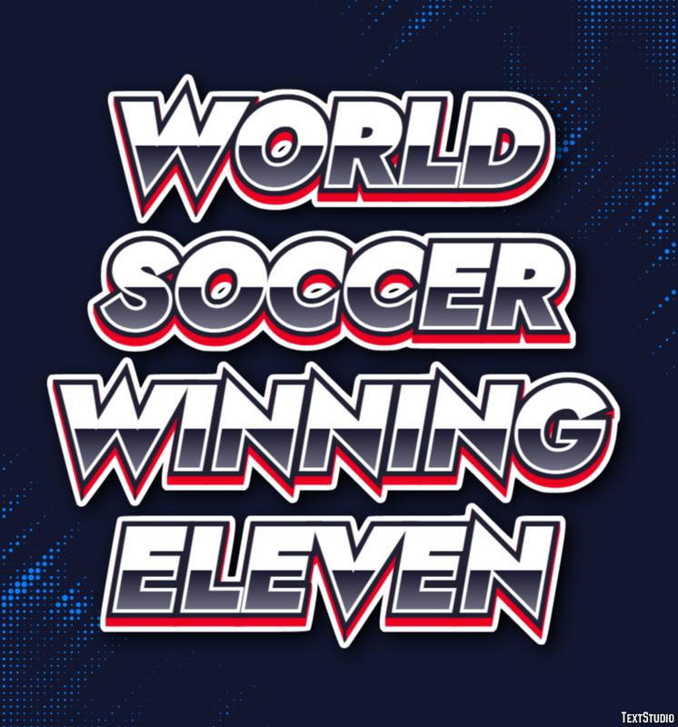 World Soccer Winning Eleven Efecto de Texto