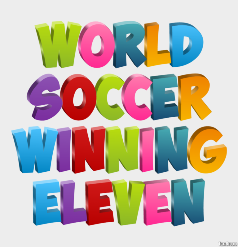 World Soccer Winning Eleven Effetto testo