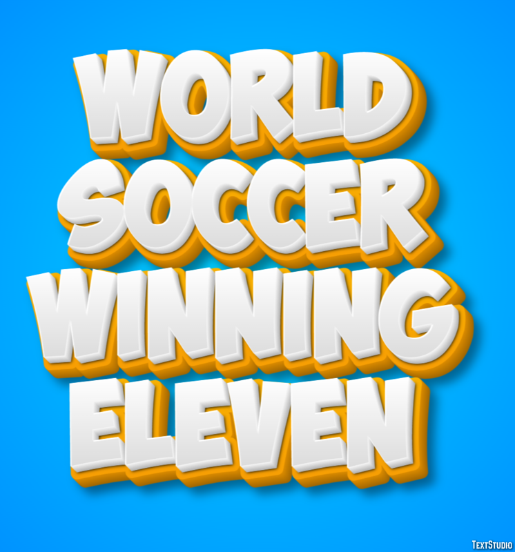 World Soccer Winning Eleven Effetto testo