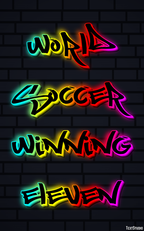 World Soccer Winning Eleven Effetto testo