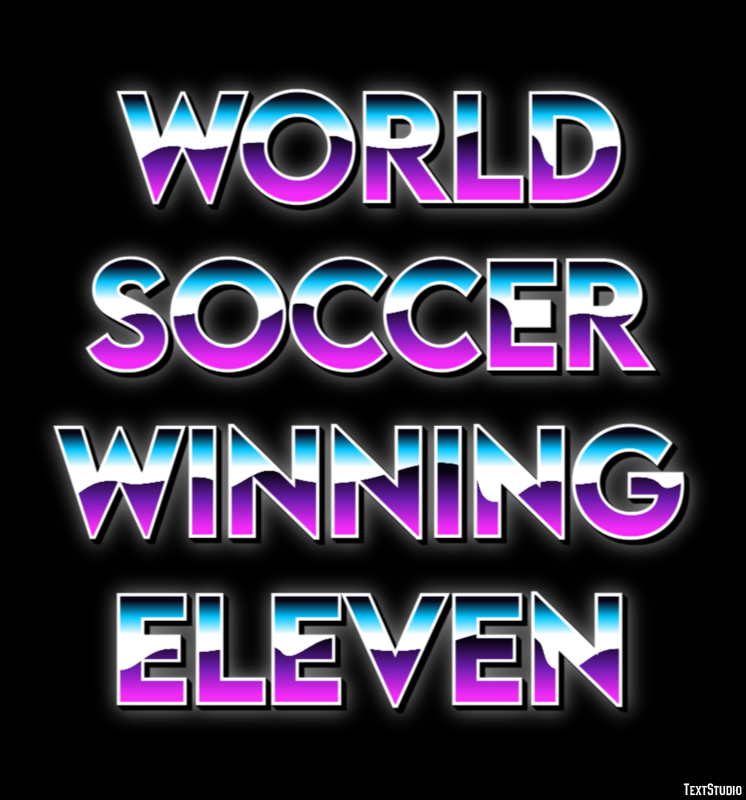 World Soccer Winning Eleven Effetto testo