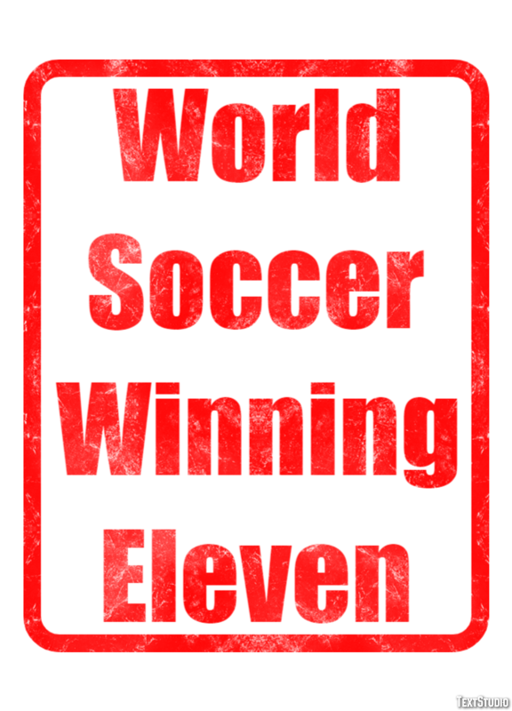 World Soccer Winning Eleven Effetto testo