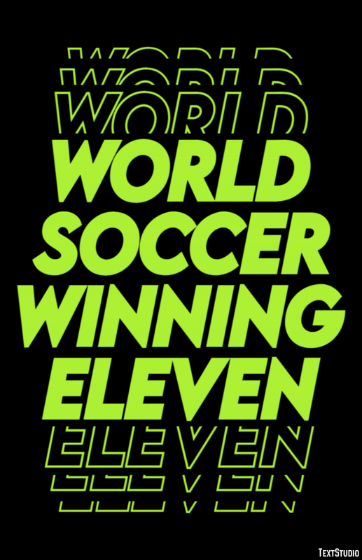 World Soccer Winning Eleven Effetto testo