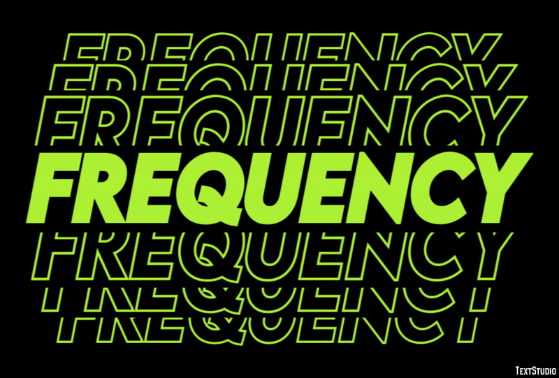 Frequency Text Effect