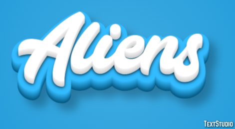 Aliens Text effect