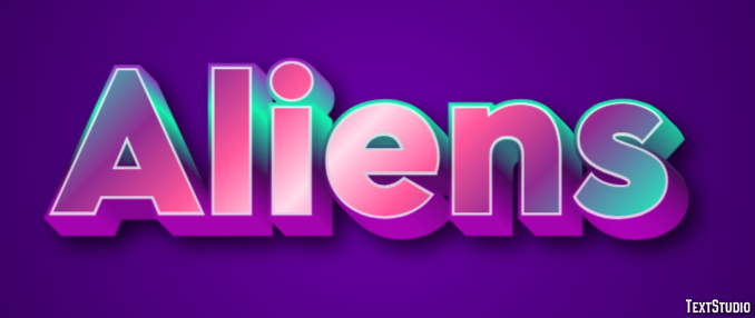 Aliens Text effect