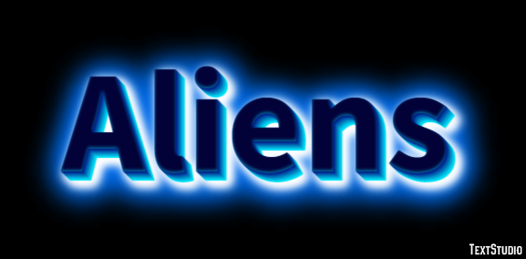 Aliens Text Effect