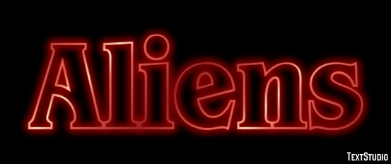 Aliens Text effect