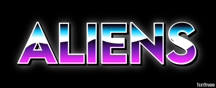 Aliens Text effect