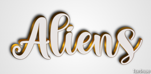 Aliens Text Effect
