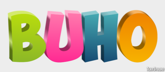 Búho テキスト効果