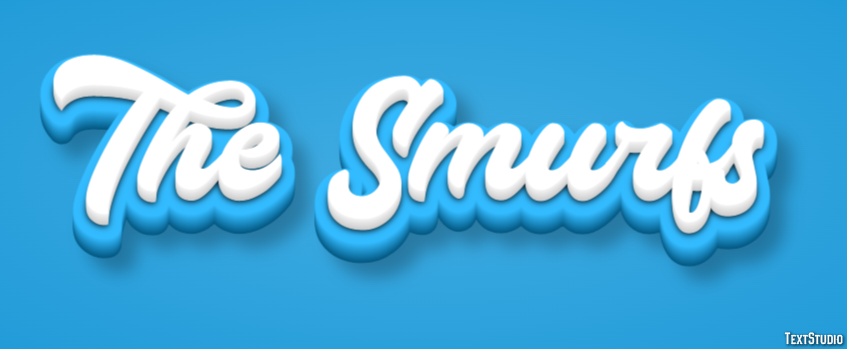 The Smurfs Text Effect