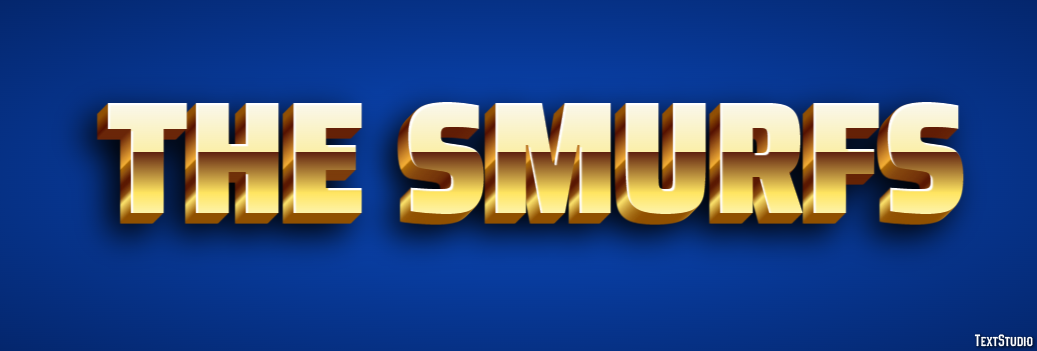 The Smurfs Text Effect