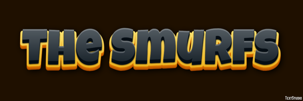 The Smurfs Text Effect