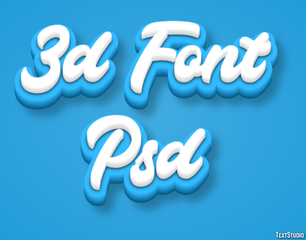 3d Font Psd Texteffekt