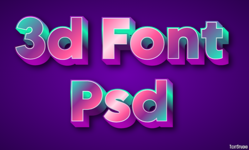 3d Font Psd Texteffekt