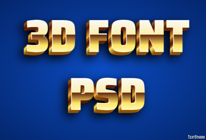3d Font Psd Tekst Effect