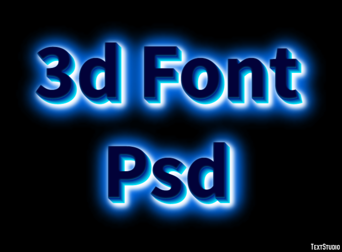 3d Font Psd Text Effect