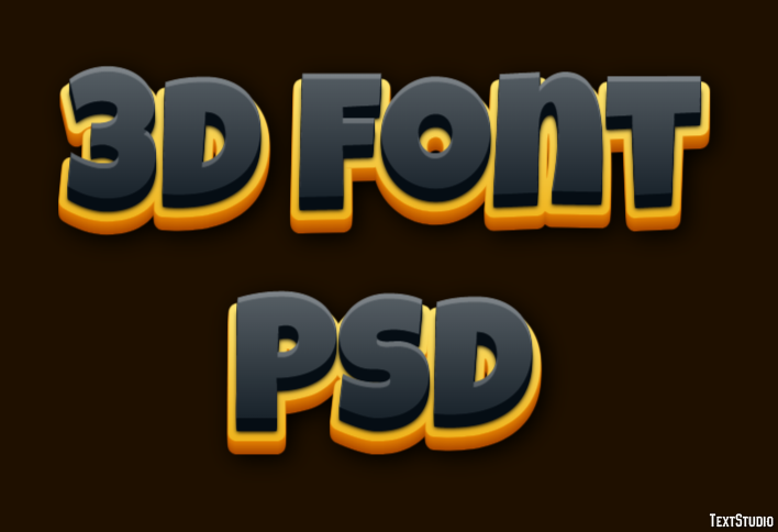 3d Font Psd Tekst Effect