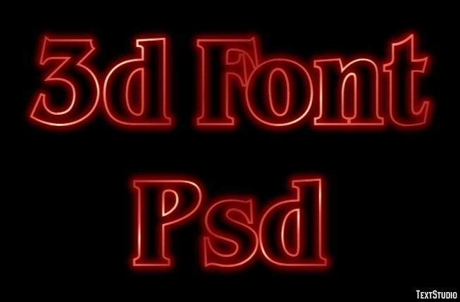 3d Font Psd Texteffekt