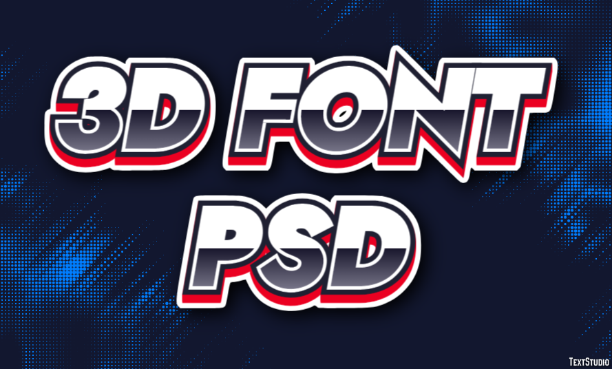 3d Font Psd Texteffekt