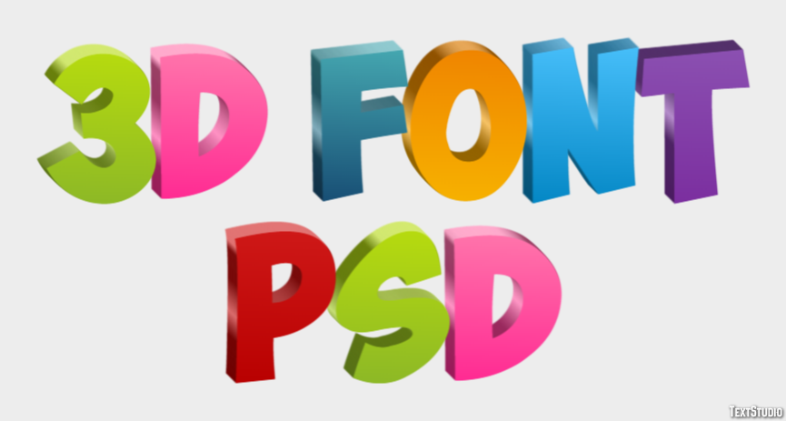 3d Font Psd Texteffekt