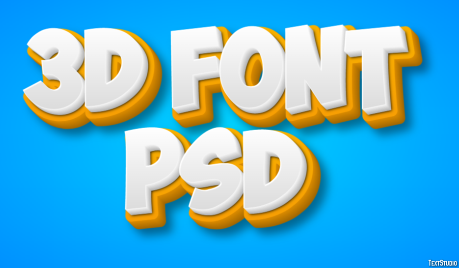 3d Font Psd Tekst Effect