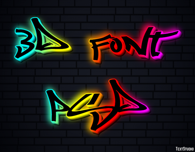3d Font Psd Texteffekt