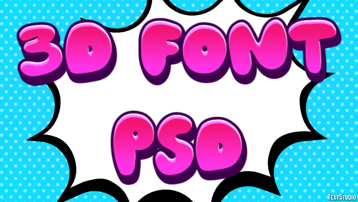 3d Font Psd Texteffekt