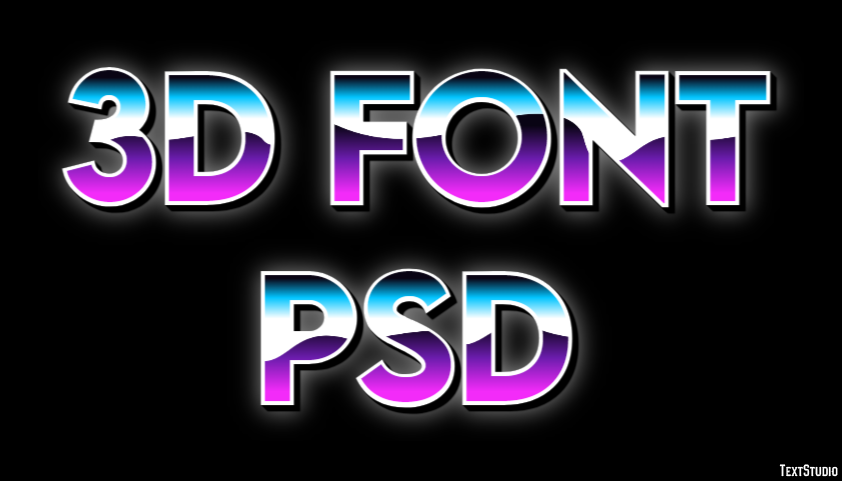 3d Font Psd Texteffekt