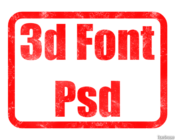 3d Font Psd Texteffekt