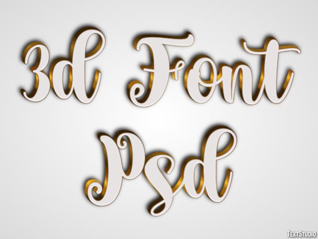 3d Font Psd Tekst Effect