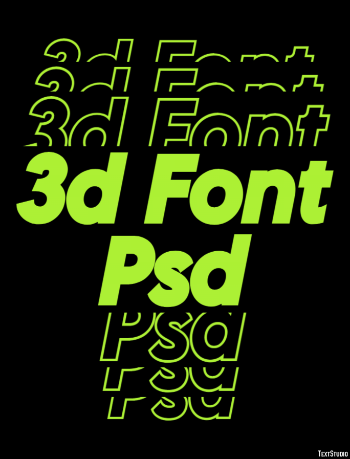 3d Font Psd Texteffekt