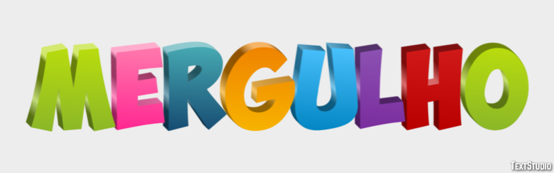 Mergulho Efeito de texto
