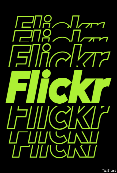 Flickr Metin efekti