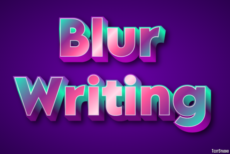 Blur Writing Text Effect